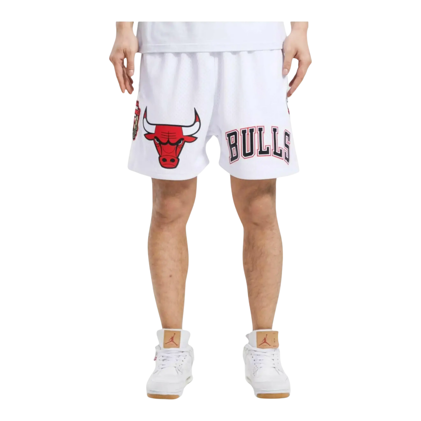 Pro Standard NBA Chicago Bulls Logo Men Mesh Shorts White
