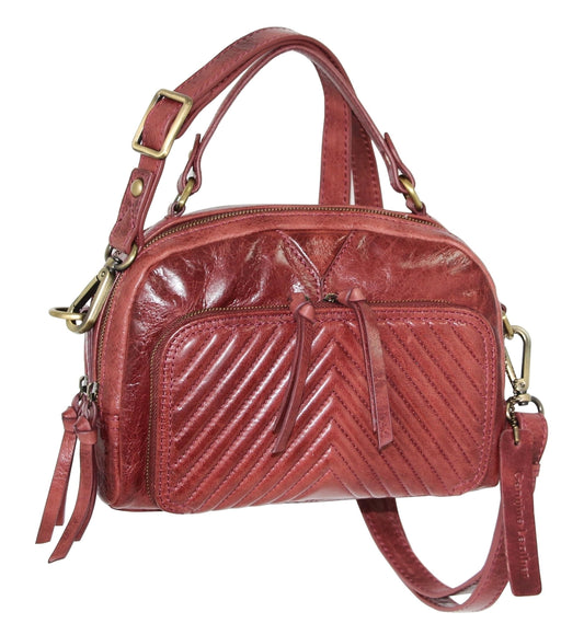 Katia Leather Cross Body Bag in Cabernet