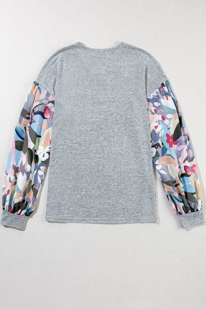 Threaded Pear Eleanor Lantern Sleeve Patchwork Top