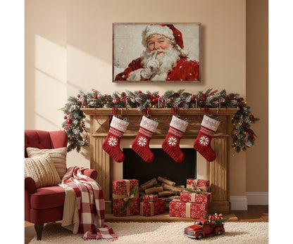 Kendrick Home Santa Portrait With Snow