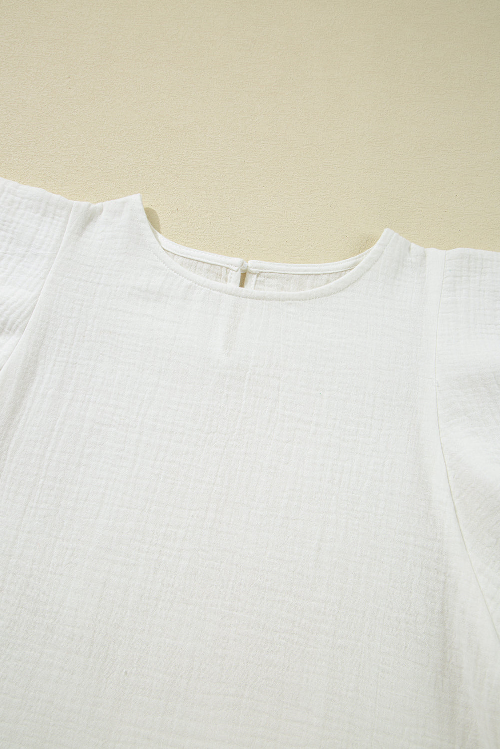 Threaded Pear Cecelia Ruffled Flutter Sleeve Blouse