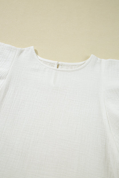 Threaded Pear Cecelia Ruffled Flutter Sleeve Blouse