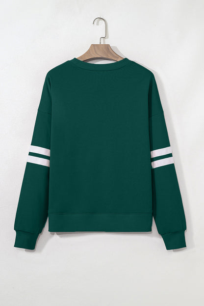 Threaded Pear Taylor Striped Oversized Sweatshirt