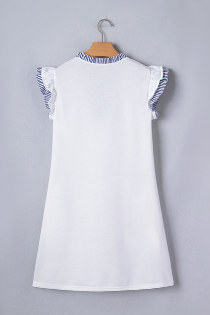 Threaded Pear Aleena Ruffle Trim Sleeveless Dress