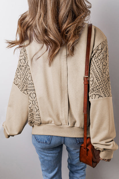 Threaded Pear Rheaissa Seam Ribbed Trim Sweatshirt