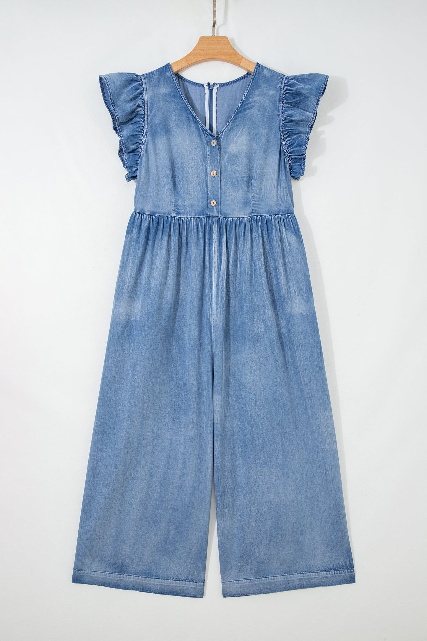 Threaded Pear Bella Sleeve Wide Leg Jumpsuit