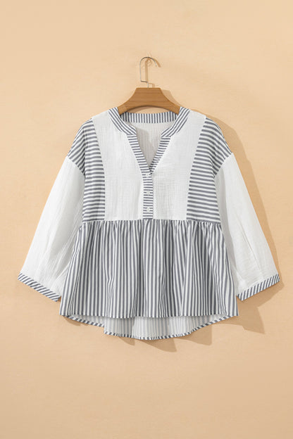 Threaded Pear Zahra Bracelet Sleeve Babydoll Blouse