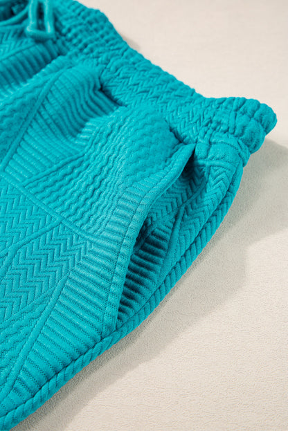 Threaded Pear Allie Textured Ruffle Lounge Set
