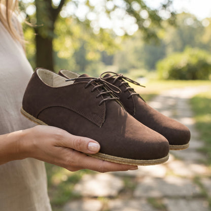 Dark brown-