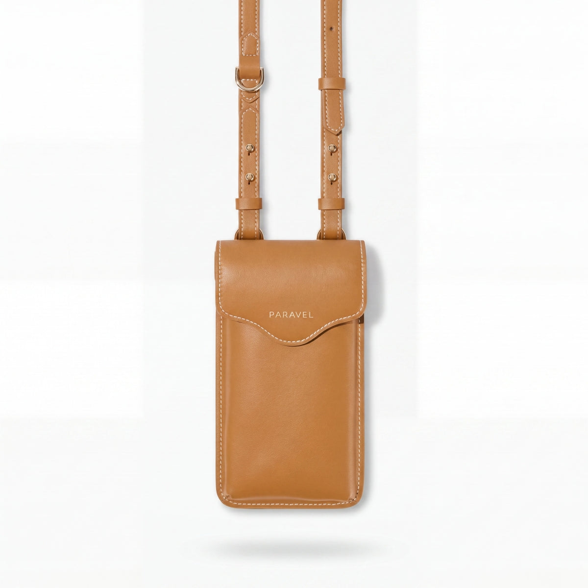 Paravel Phone Crossbody Bag Atlas Tan Hands-Free Compact Travel Organizer