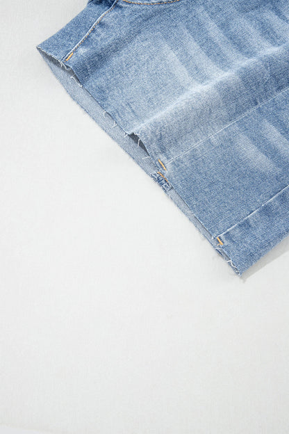 Threaded Pear Rayne Wash Raw Hem Shorts