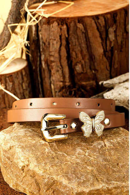 Threaded Pear Julianna Leather Thin Waist Belt