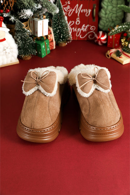 Threaded Pear Brynlee Bow Decor Clog Slippers