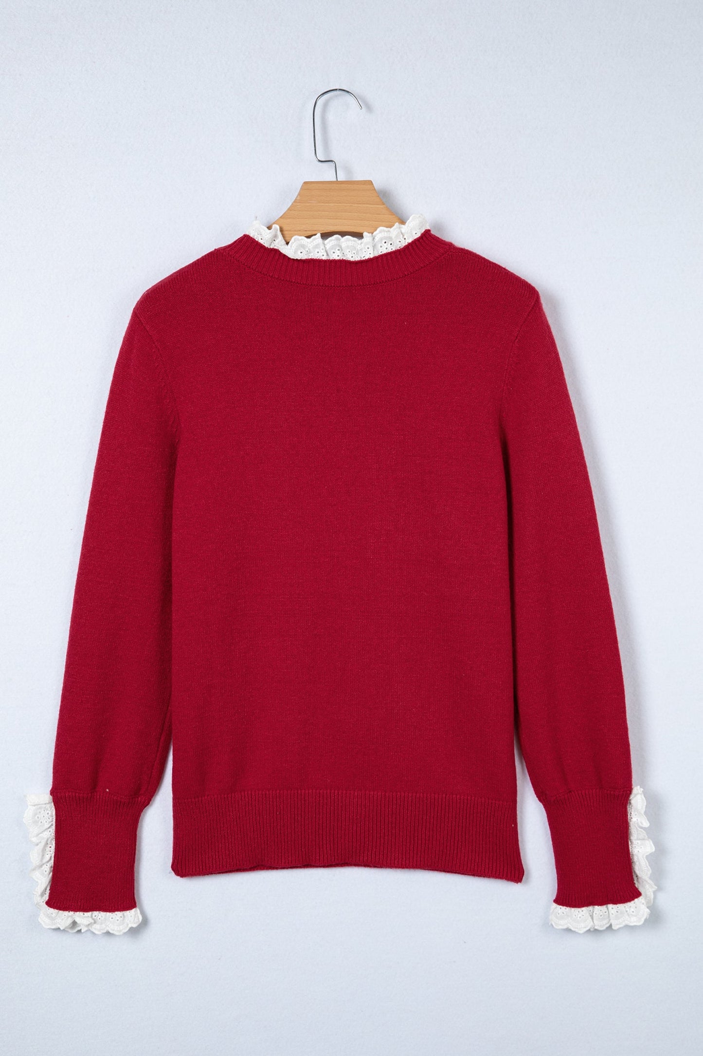Threaded Pear Brooklynn Patchwork Cuffs Loose Sweater