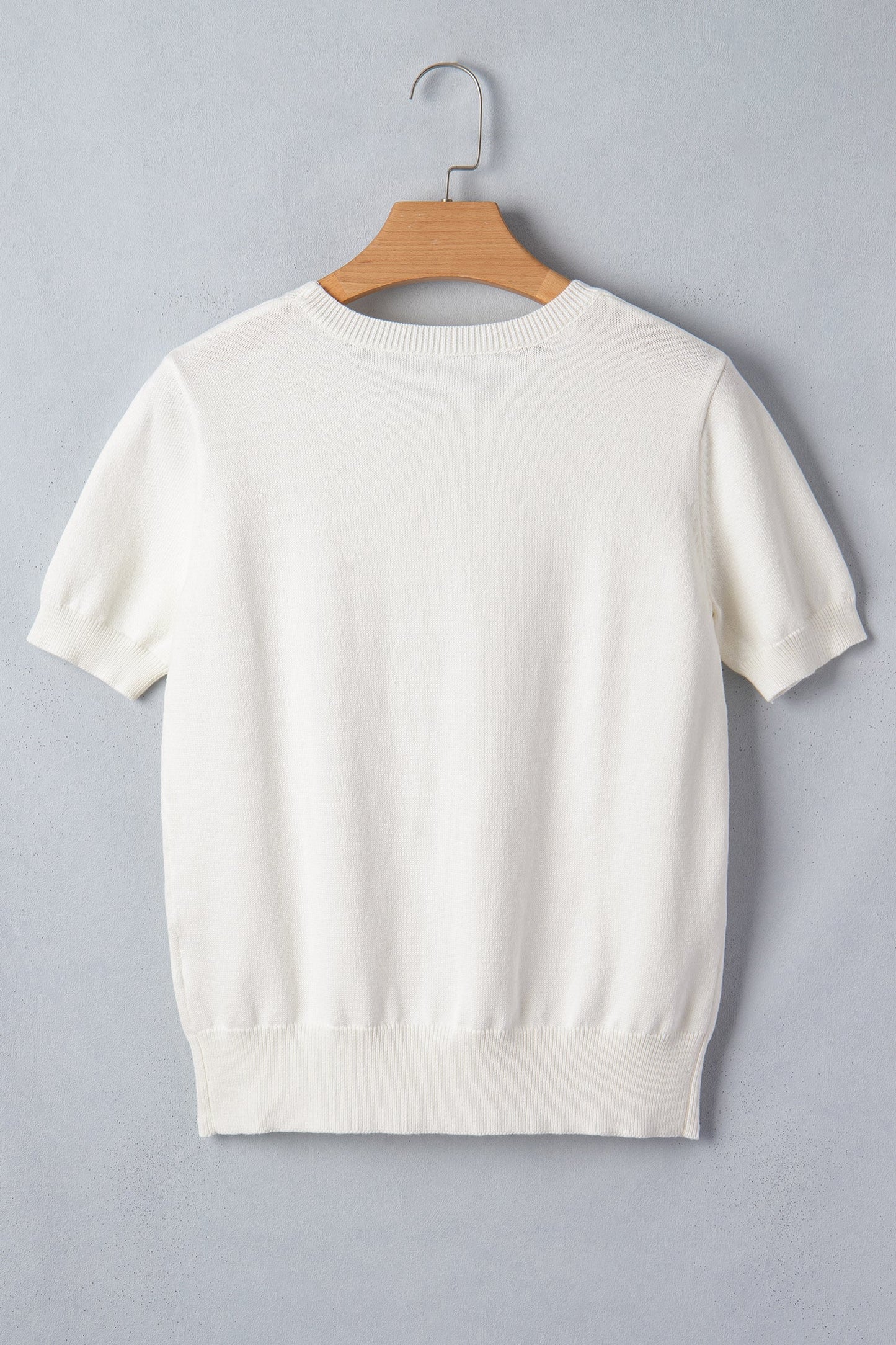 Threaded Pear Regina Printed Short Sleeve Sweater