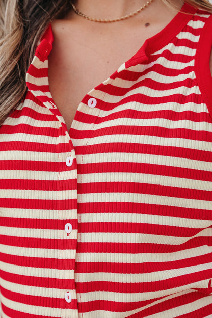 Threaded Pear Monica Ribbed Knit Tank Top