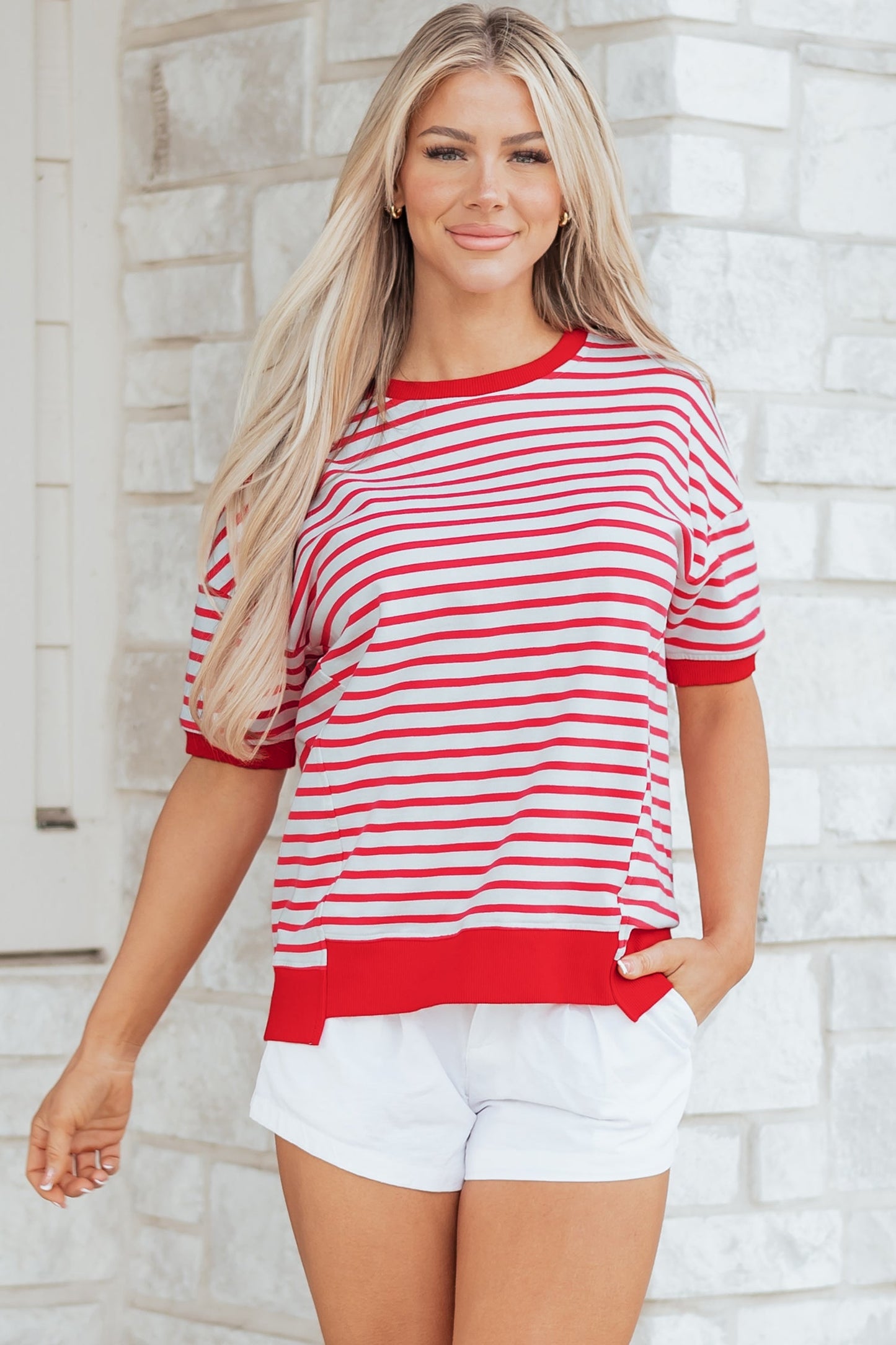 Threaded Pear Emery Half Sleeve T Shirt