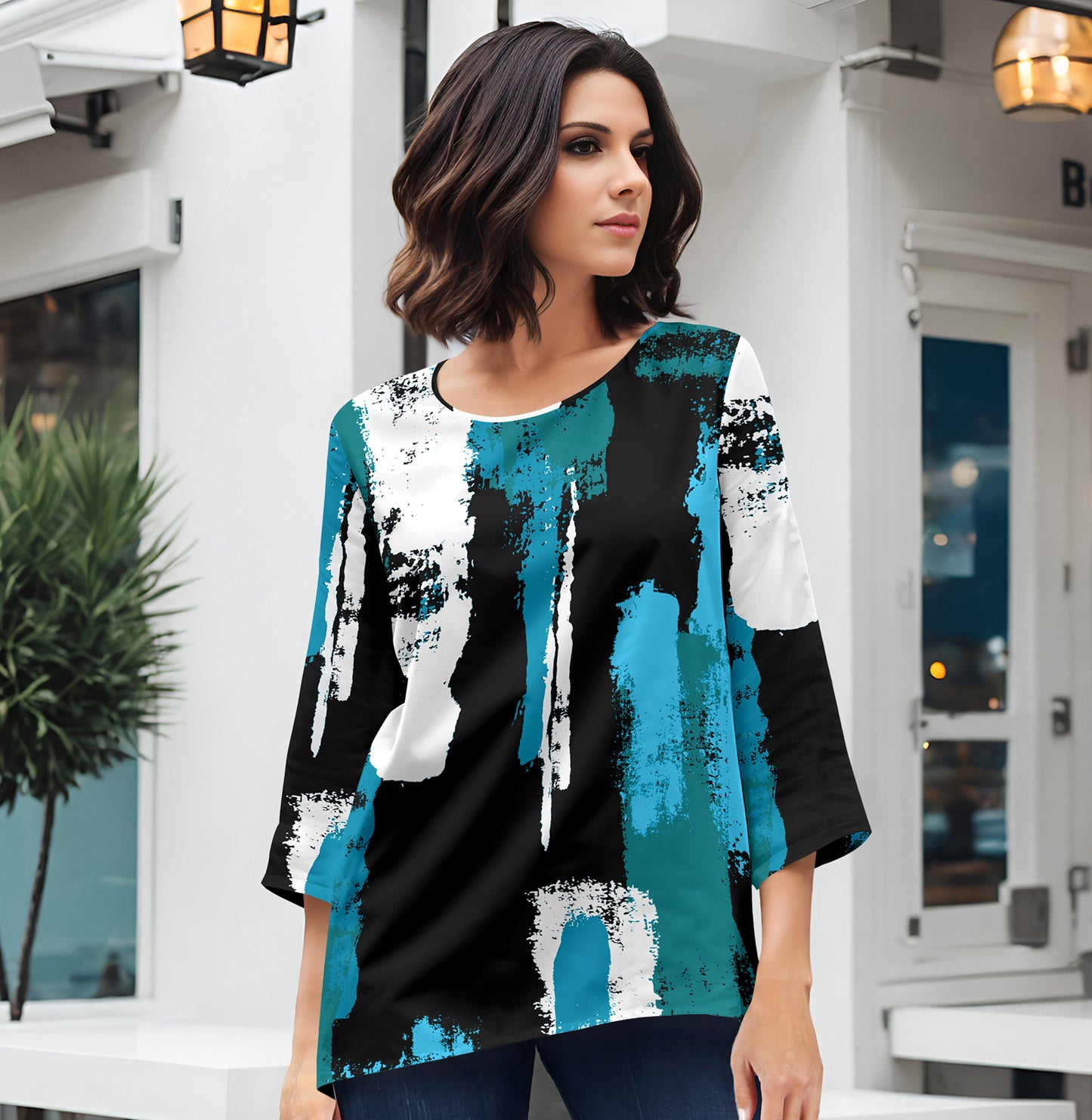 Blue and Black-