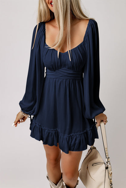 Threaded Pear Deborah Waist Square Mini Dress
