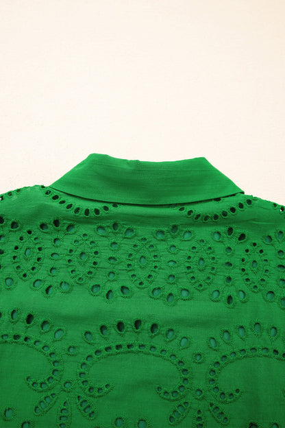 Threaded Pear Celine Eyelet Embroidered T Shirt