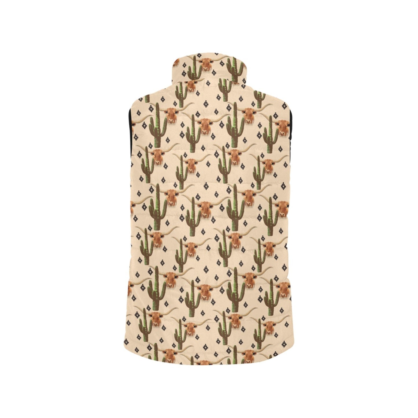 Baha Ranch Longhorn Cactus Women's Western Puffy Vest