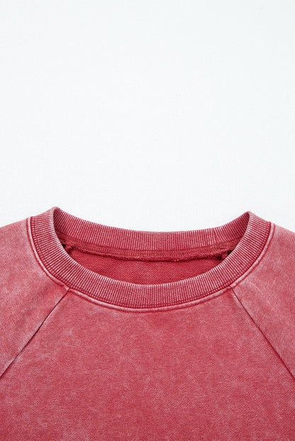 Threaded Pear Liberty Raw Hem Crop Sweatshirt