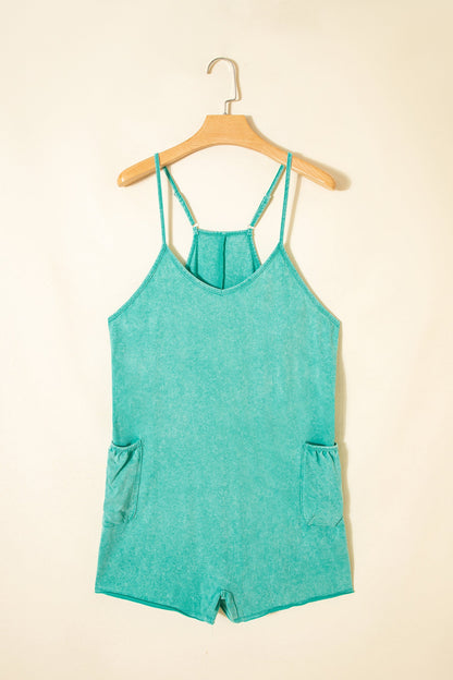 Threaded Pear Isabela Wash Spaghetti Straps Romper