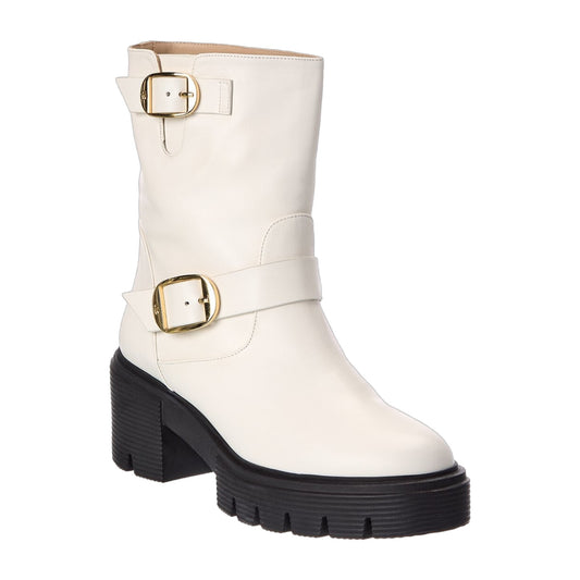 Stuart Weitzman Soho Moto Leather Bootie