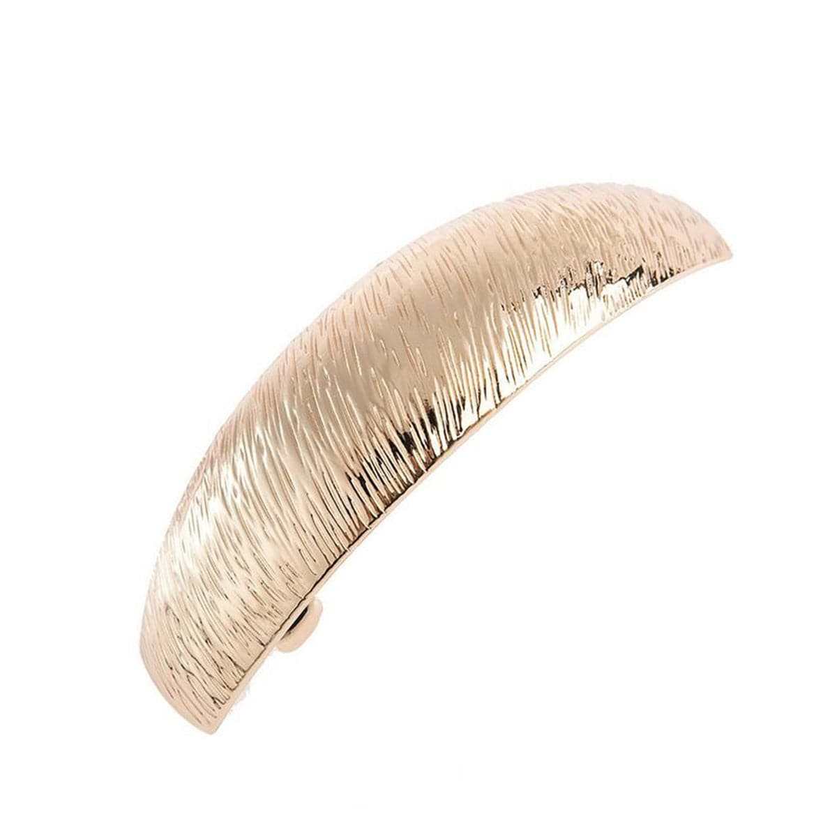 Goldtone Textured Curved Hair Clip
