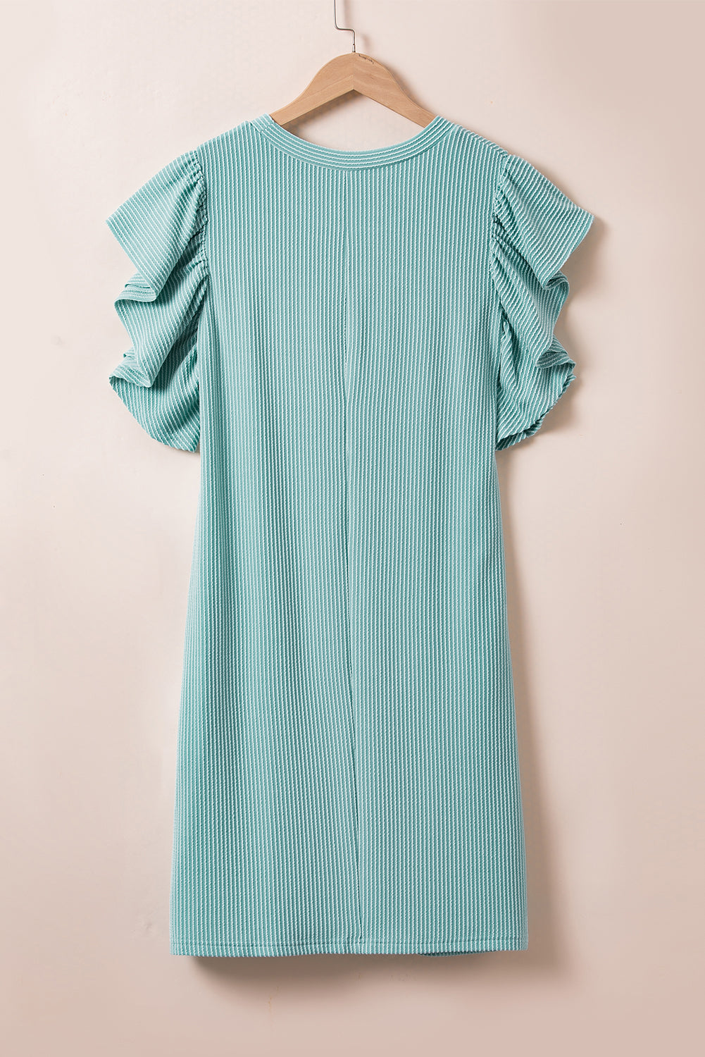Threaded Pear Jocelyn Ruffled Flutter Sleeve Dress