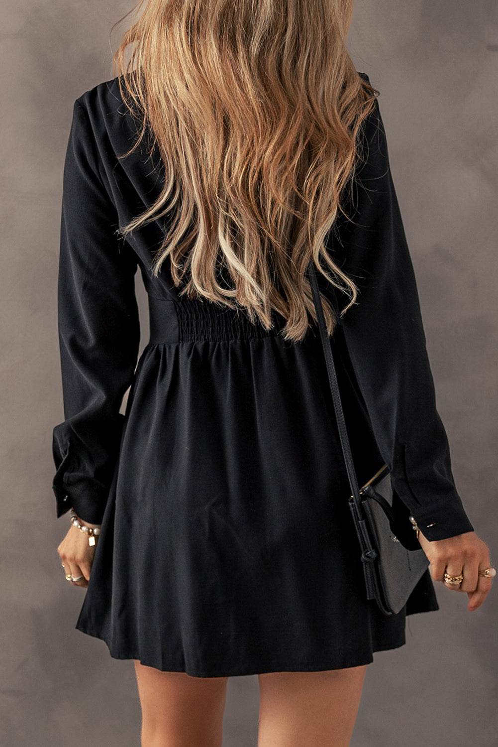 Threaded Pear Leia Long Sleeve Shirt Mini Dress