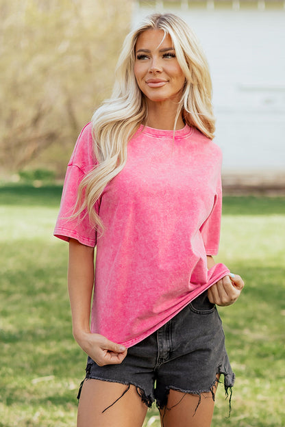 Threaded Pear Neriah Mineral Washed Oversize Tee
