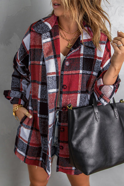Threaded Pear Rowan Fiery Plaid Print Shirt