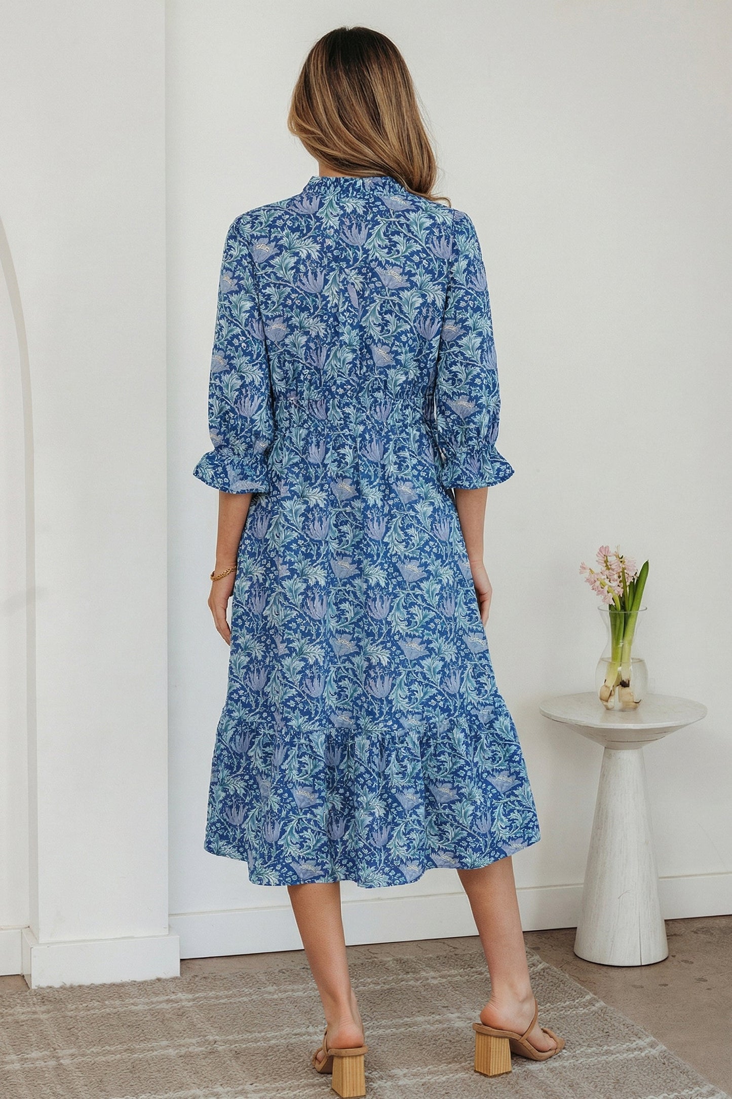Threaded Pear Athena Bracelet Sleeve Long Dress
