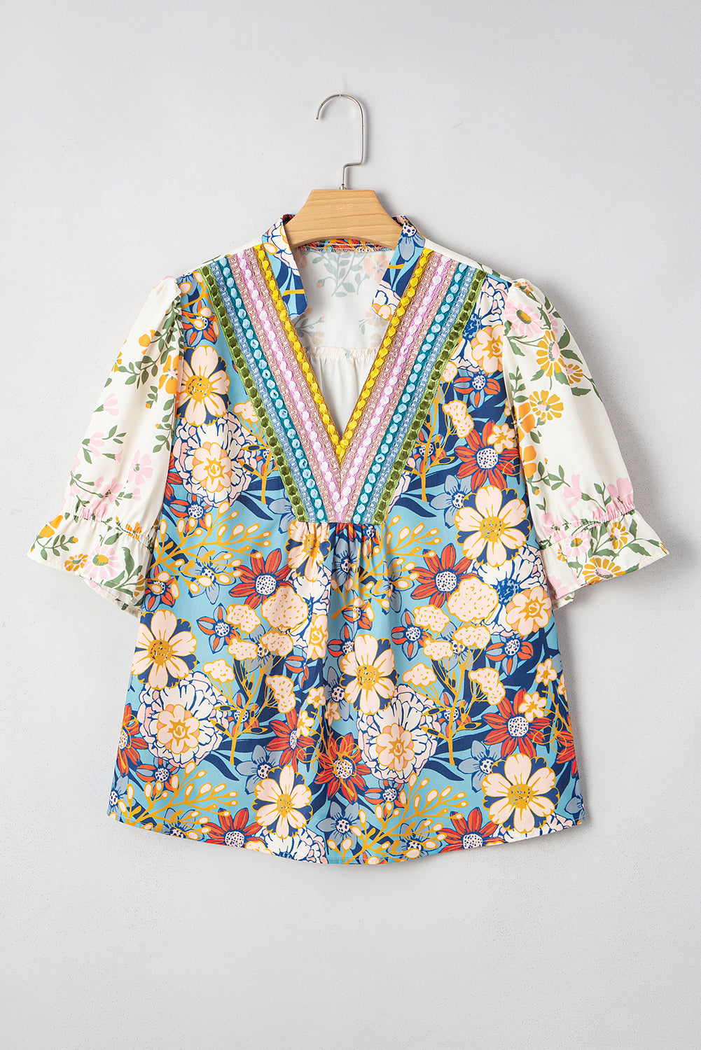 Threaded Pear Alayna Woven Half Sleeve PLUS Blouse
