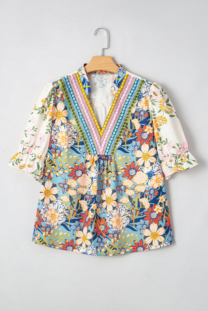 Threaded Pear Alayna Woven Half Sleeve PLUS Blouse