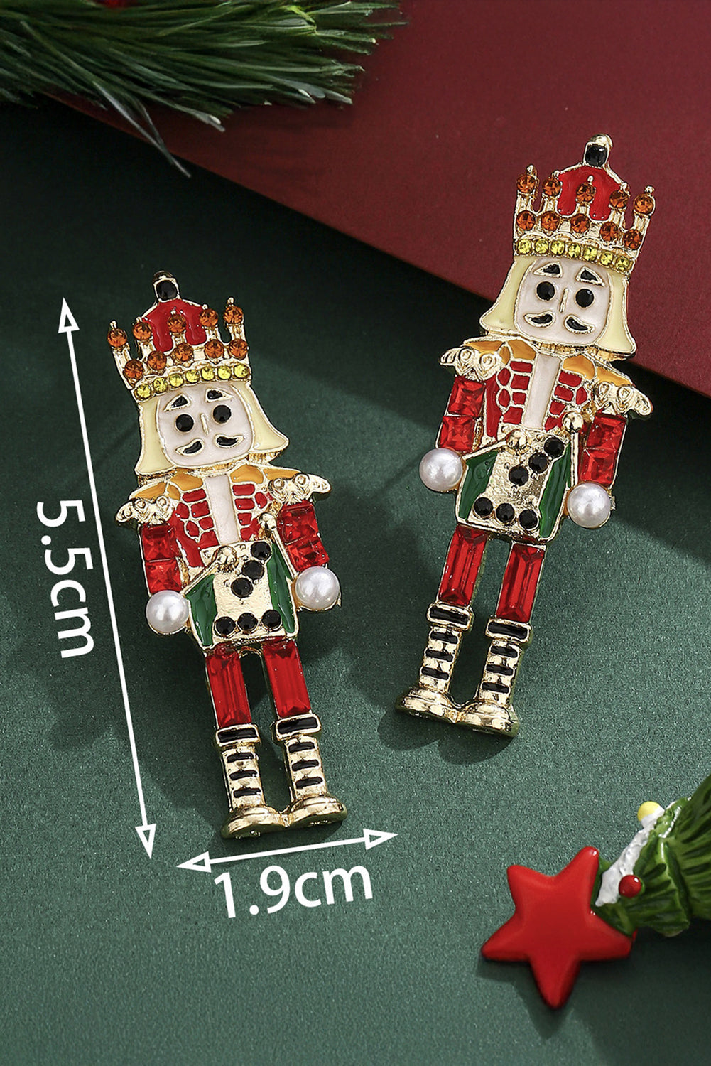 Adelyn alloy Gem Holiday Earrings