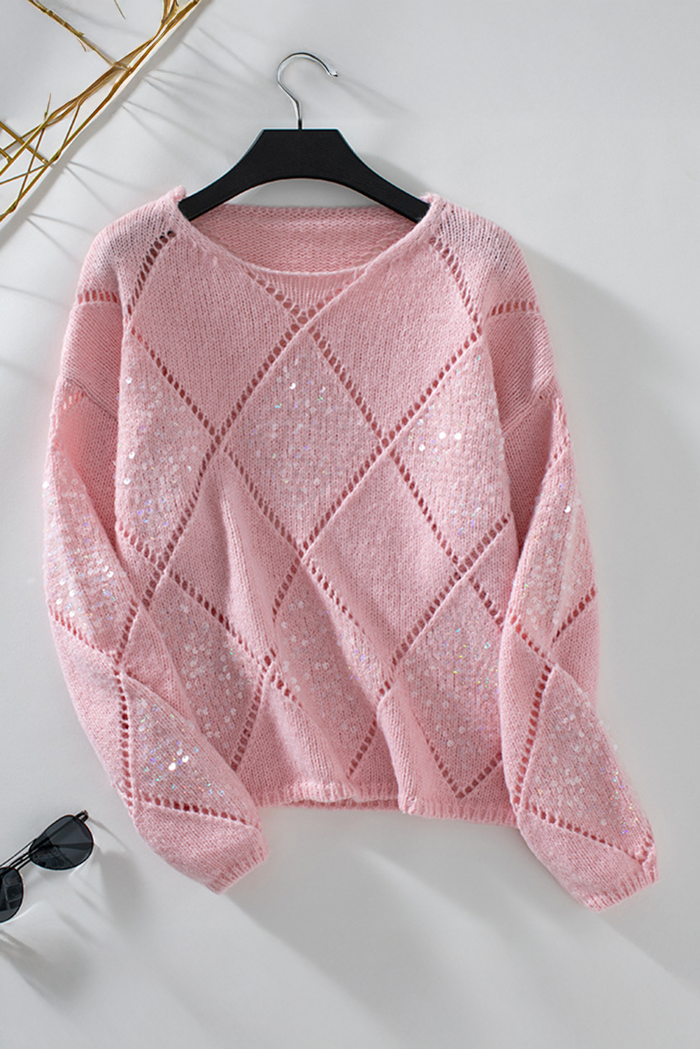 Threaded Pear Amelia Pattern Sequin Detail Sweater