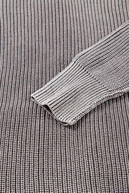 Threaded Pear Sunny Patchwork Knit Open Sweater