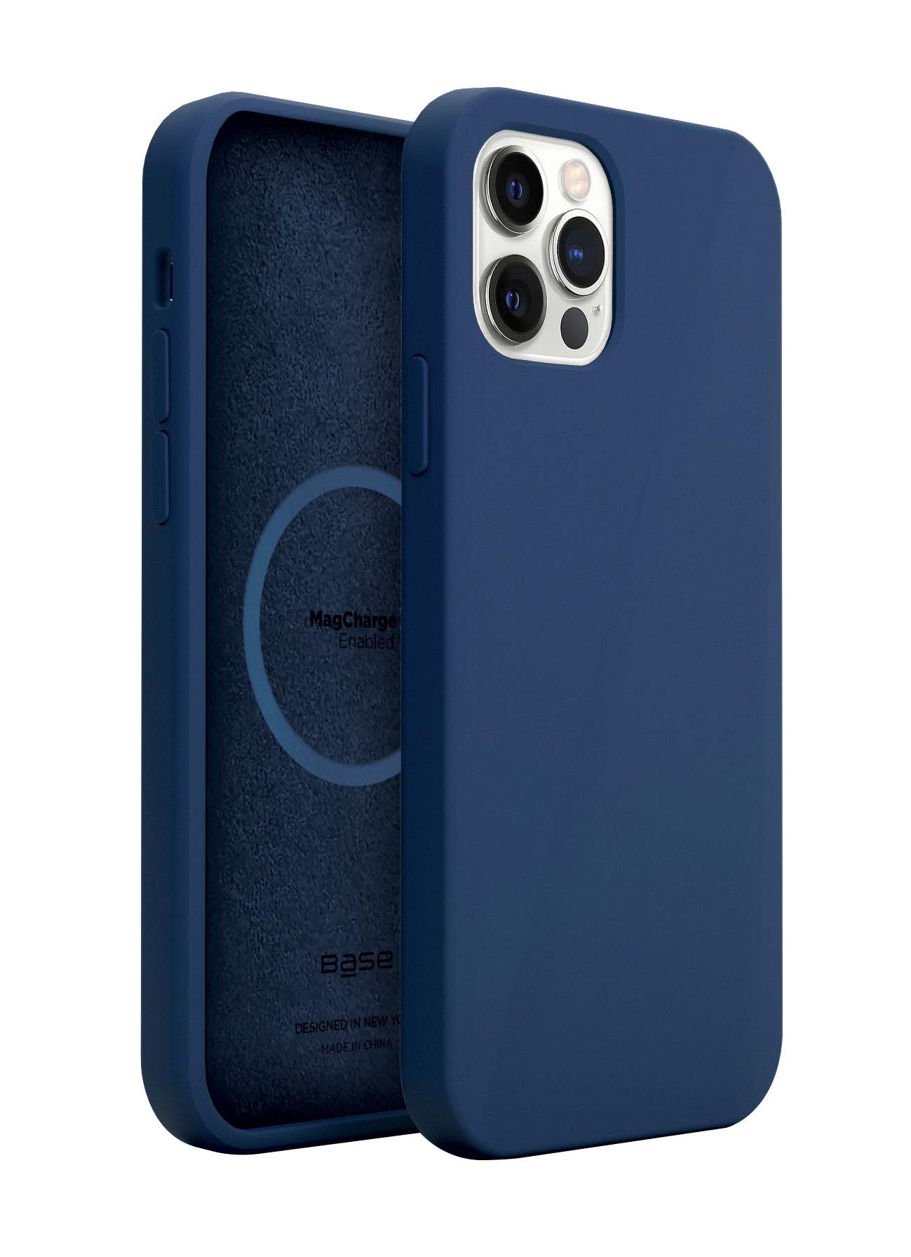 Base Magsafe Compatible Liquid Silicone Case Iphone 12 Pro Max - Blue
