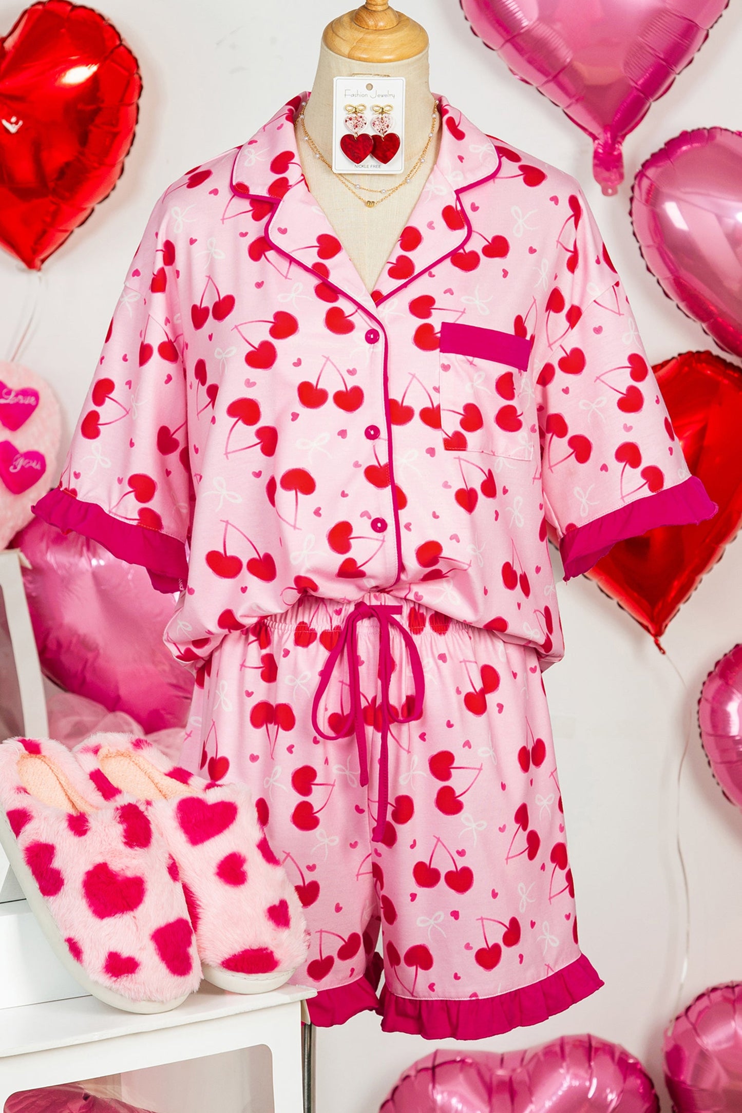 Threaded Pear Stephanie Edge Short Pajama Set