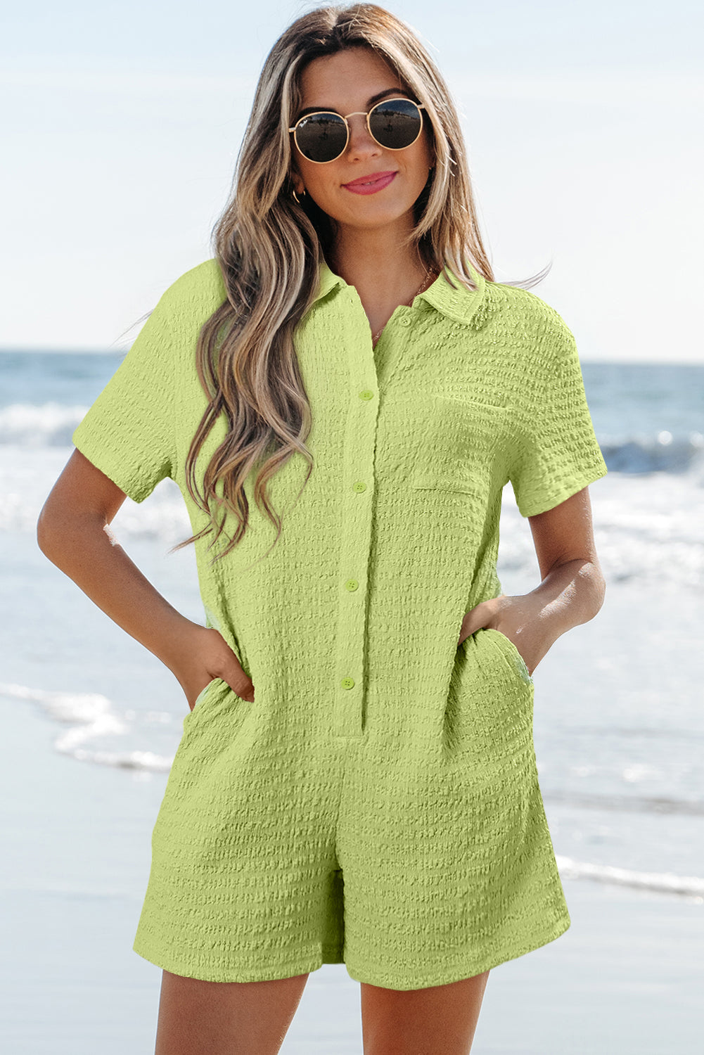 Threaded Pear Talia Short Sleeve Patched Shirt