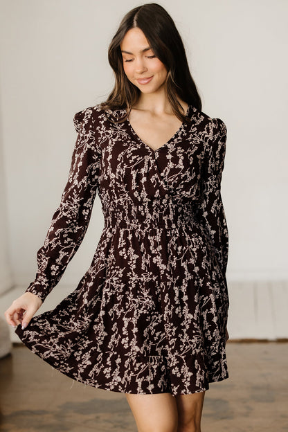 Threaded Pear Serenity Waist Flared Mini Dress