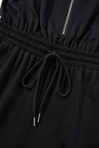 Threaded Pear Azariah Drawstring Elastic Waistband Jumpsuit