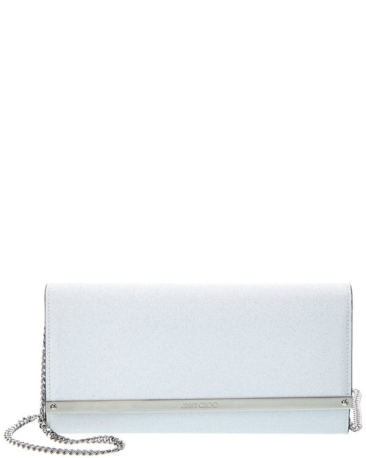 Jimmy Choo Milla Glitter Wallet on Chain
