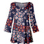 Navy and Red Floral
