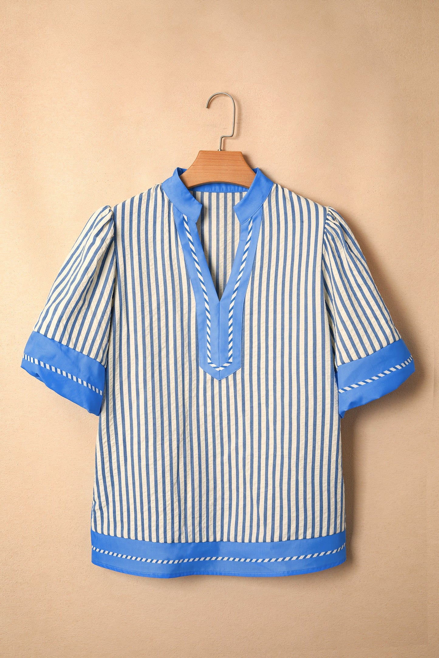 Threaded Pear Joanna Detail Short Sleeve Blouse