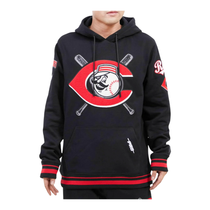Pro Standard Cincinnati Reds Mash Up Logo Men Hoodie Black