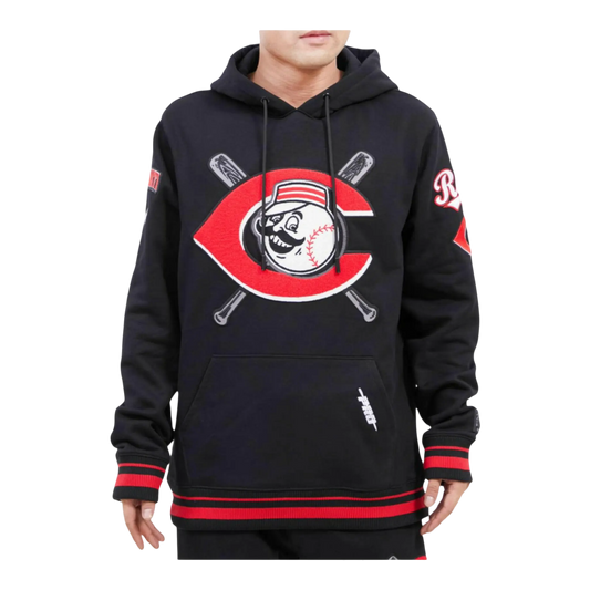 Pro Standard Cincinnati Reds Mash Up Logo Men Hoodie Black