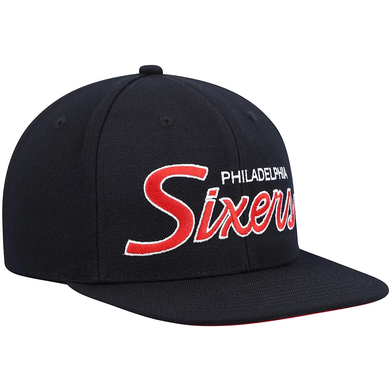 Men's Mitchell & Ness NBA Team Script 2.0 Snapback 76Ers